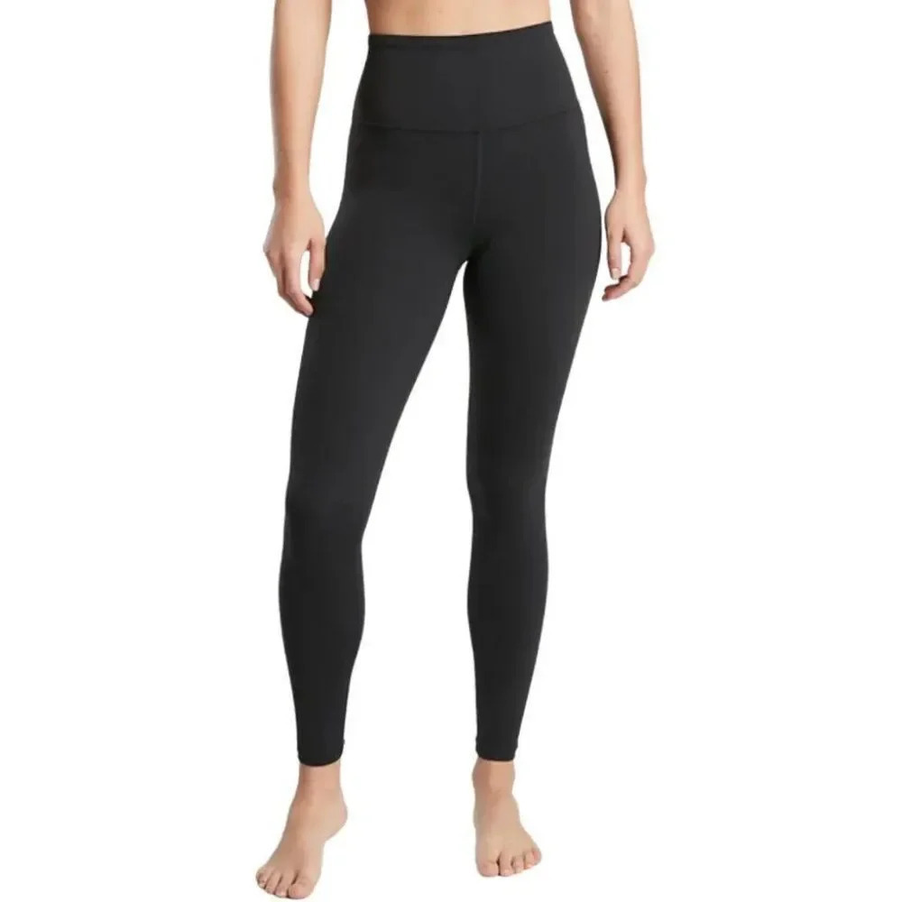 Reebok Women's Black Ultra-High-Rise Elation Tights Leggings Size Medium